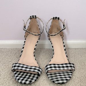 Kelly & Katie Black/White Plaid Heels (9)